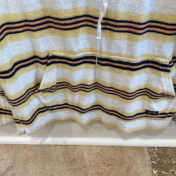Billabong Terrycloth Striped Pullover Hoodie Great Condition Size M - Picture 4 of 8